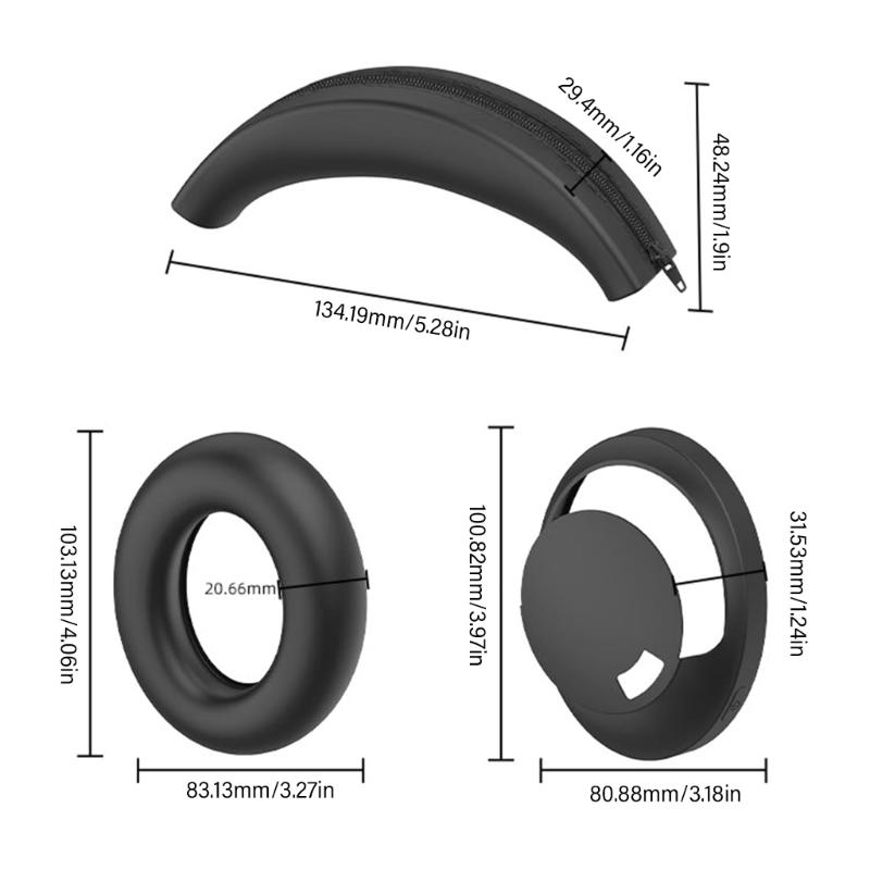 Comfortable Ear Pad Guard Headband Cover for SonoFlow Headphones Case Headbeam Skin Protector Zipper Cover Sleeve