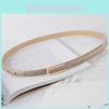 Thin Leather Pu Womens Waist Belt Metal Buckle Trousers Jeans Decoration With