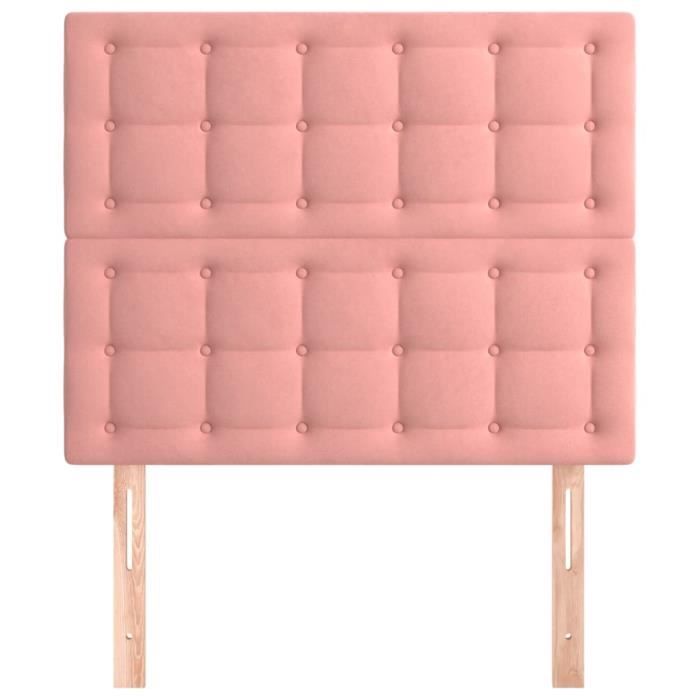 VidaXL Headboards 2 Pcs Pink 100x5x78-88 Cm Velvet3116813