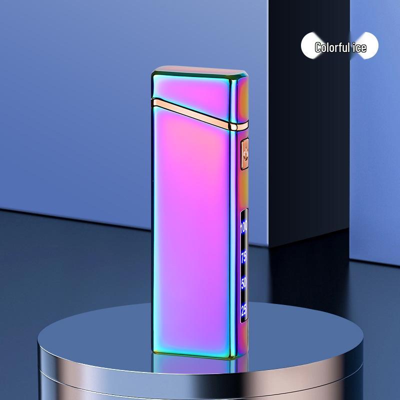 Smart Windproof Type-C Rechargeable Lighter with Dual Arc & Display