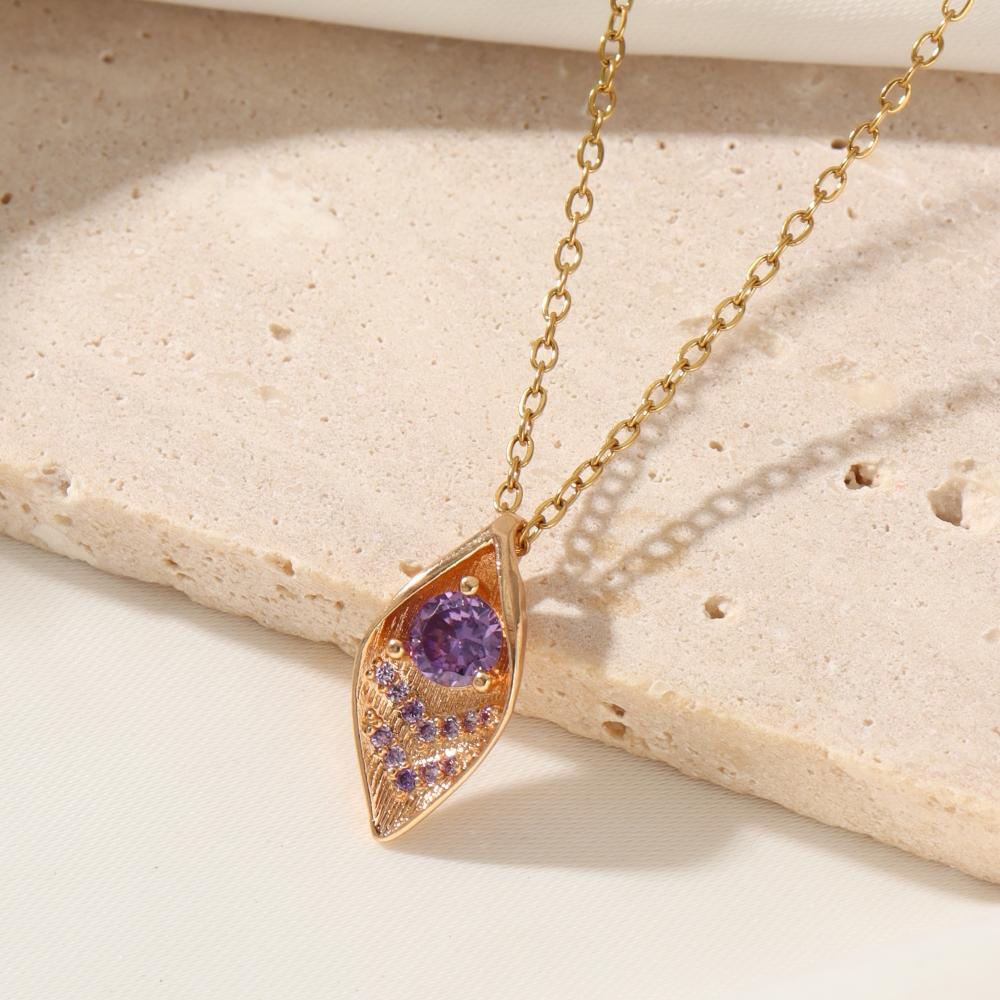 Modische Zirkonia Kirschblüten Anhänger Halskette, Zierlicher Blumenschmuck für Damen