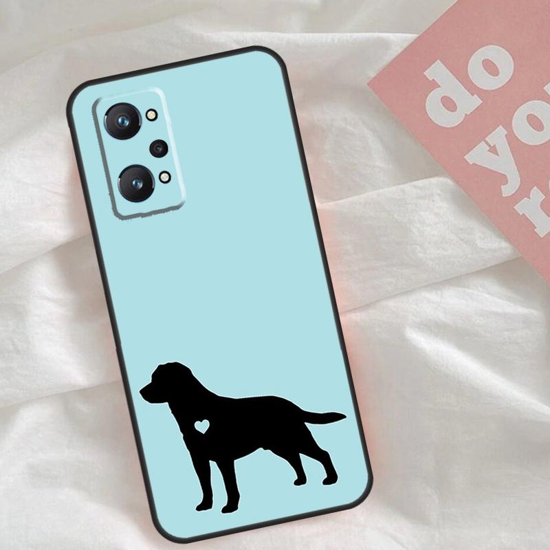Black Labrador Dog Case For Realme C53 C55 C33 C63 C61 C51 C65 C67 C71 C75 11 12 13 14 Pro Plus GT6 GT7 15 Pro