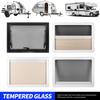 32x20Inch RV Window with Screen Sunshade UV Proof Acrylic Glass Push Out External Exit Window for Caravans Campers Trailers