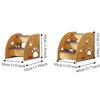 Non-Slip Wooden Dog Stairs Safety Railing Dog Ladder Pet Staircase  for High Beds Sofas
