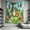 Prinzessin Mononoke Mythische Reise Wandteppich Wandmontage Mode Druck Hintergrundtuch Weihnachtsgeschenk Weich