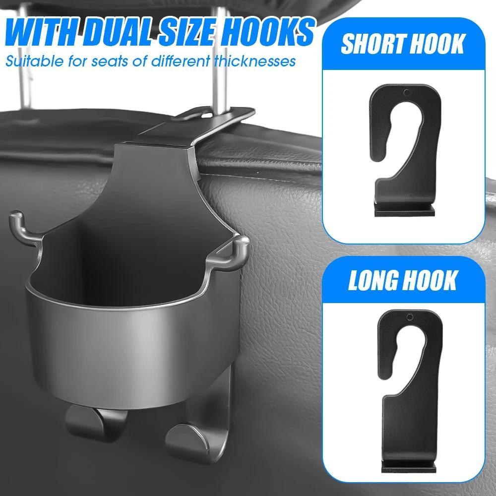 Seat Hook with Drink Holder Car Headrest Organizer Car Seat Hook Car Drink Holder Multifunctional Drink Pocket Car Interior Accessories