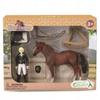 Collecta 84244 Hobby-Pferdefigur Pferd Reiterin und Zubehör Sattel
