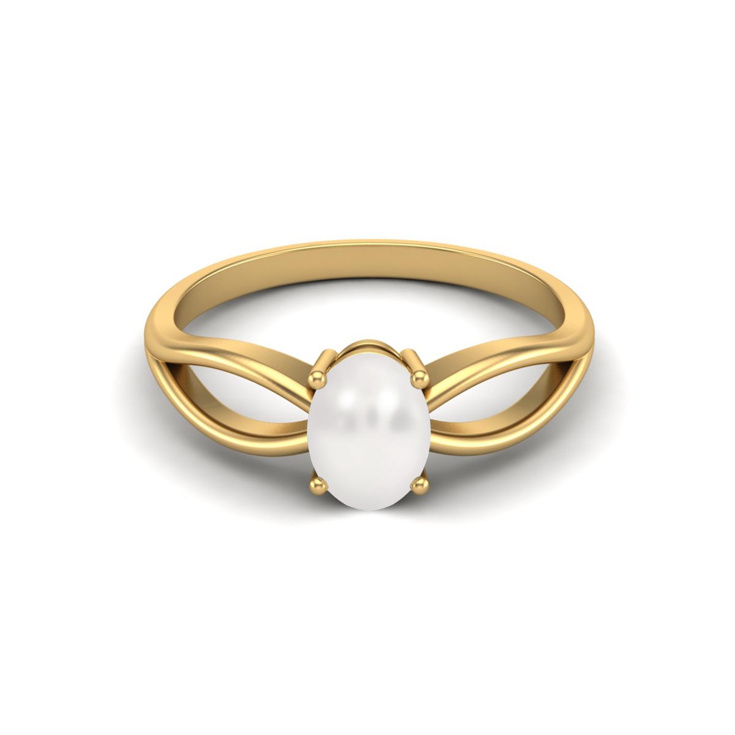 

7X5 MM Oval Cut Pearl 925 Sterling Silver Gold Vermeil Solitaire Celtic Women Wedding Ring 8 жёлтый