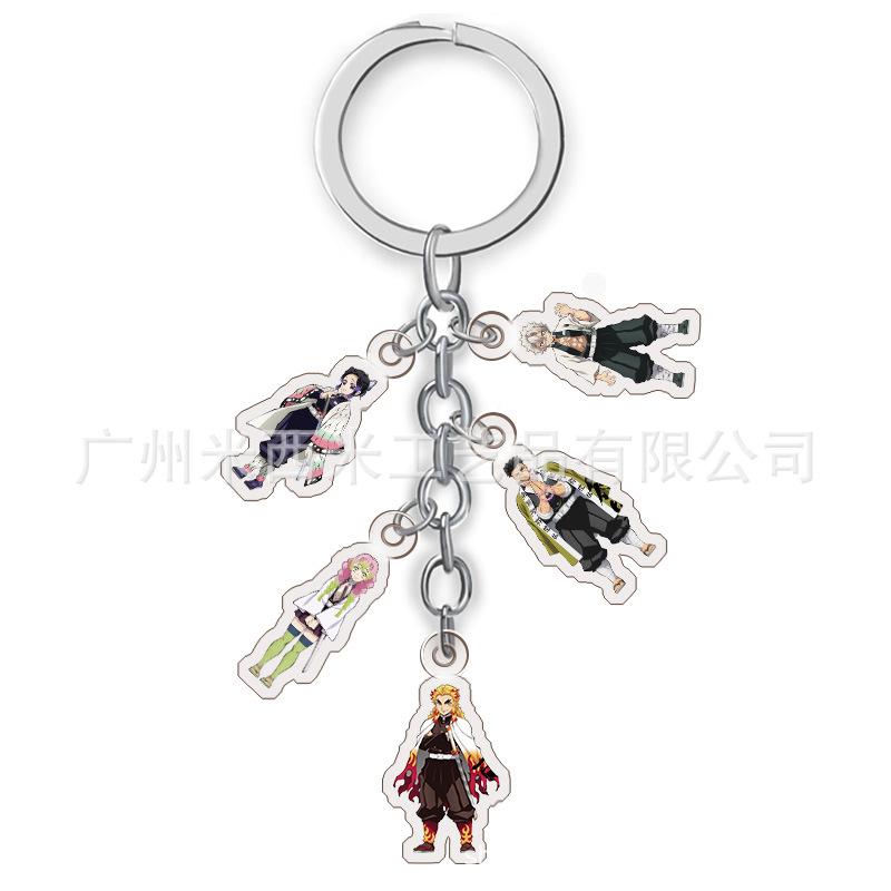 Anime Demon Slayer Acrylic Keychain Transparent Charm Manufacturer Direct Supply Multiple Styles Bulk Custom Beautiful Design