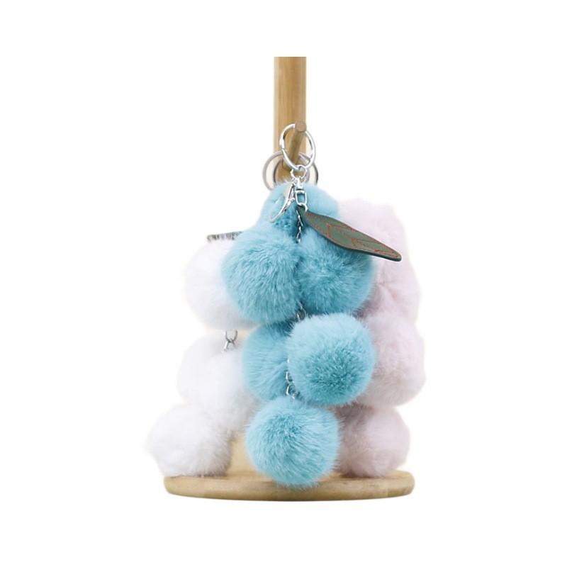 Mini Plush Grape Toy Soft Short Fur Keychain Gift For Girls Couples Decor