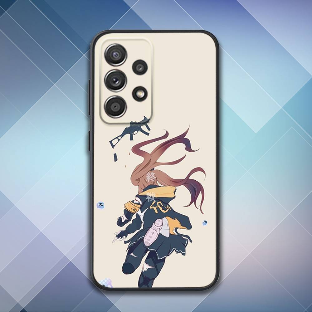 Girls F-Frontline U-Ump45 Phone Case For Samsung S25,S24,S21,S22,S23,S30,Ultra,S20,Plus,Fe,Lite,Note,10,9,5G Black Cover