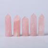 Hexagonal Crystal Column Ornament: Polished Semi-Precious Stone in Various Materials