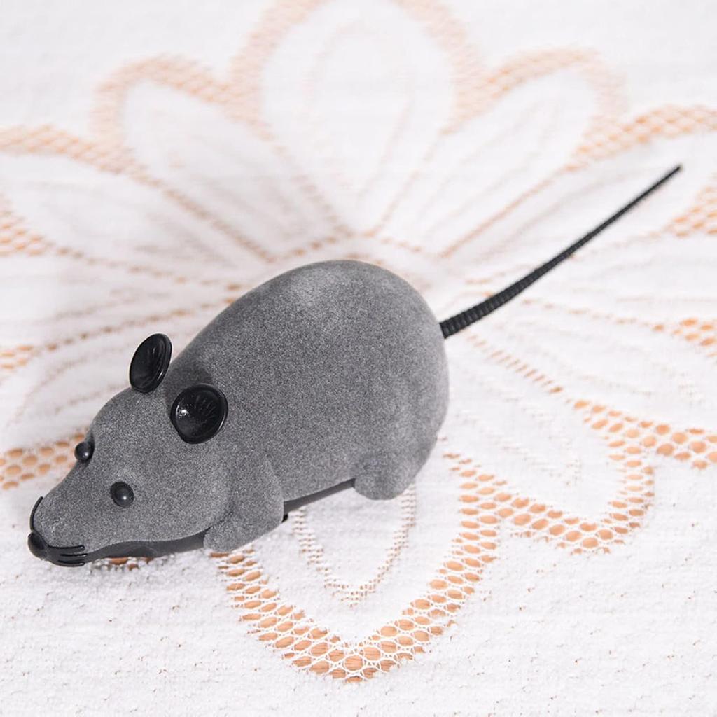 Remote Control Toy for Cats, Electronic Rat Toy for Kitten Funny Chasing Simulation Animal Toys Pet Novelty Gift(Gray)