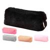 Astuccio per penne antipolvere con chiusura a cerniera ad alta capacità Kit stazionario per astuccio in peluche di colore solido per ragazze adorabili
