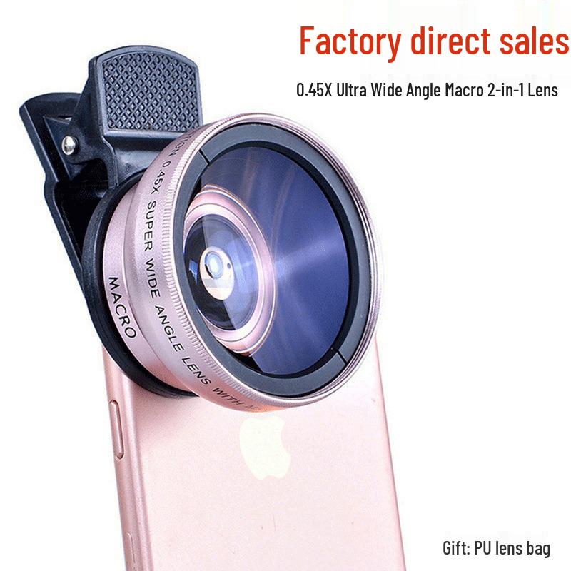 Universal 37MM 0.45X Super Wide Angle + Macro Mobile Phone Lens