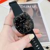Silicone Watch Strap Mens Quartz Watch With Mineral Glass For Business Style Office Use