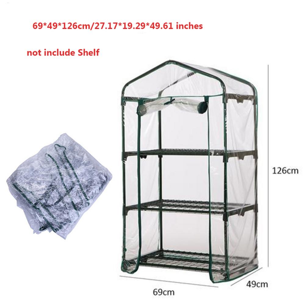 Запасное покрытие для теплицы Цветы Растения Теплое Для улицы В помещении ПВХ Покрытие для теплицы на молнии - Без полки