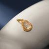 TANGPEI New Chinese-style Gold Women's Pendant 'Brilliant Moonlight'-Dainty Single-piece Fu-Lu Gourd Charm Alloy Clavicle Chain