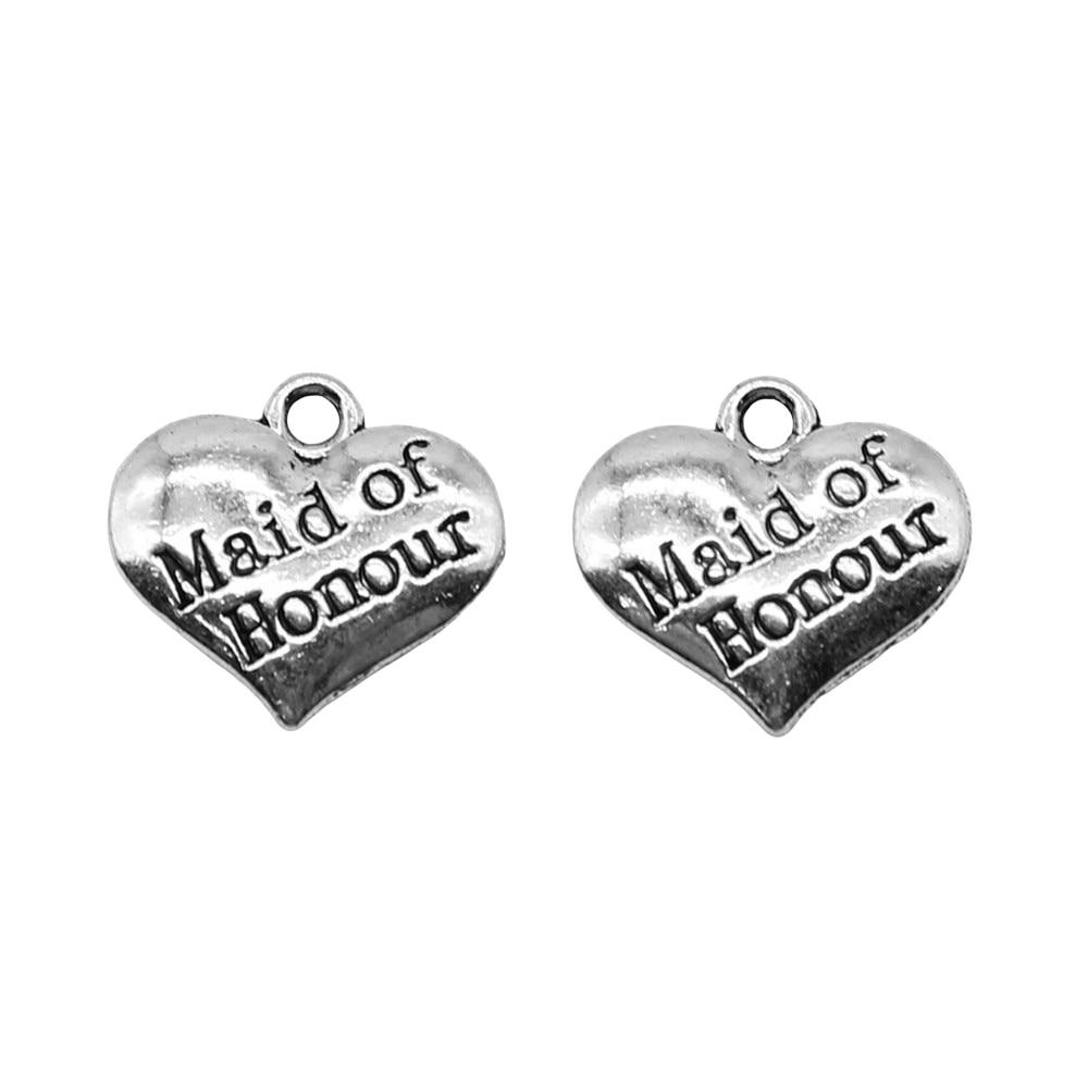 

10шт Дева Чести Чары Амулеты Античное серебро Цвет Цинковый сплав 14X15mm