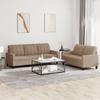 Vidaxl 2-Seater Sofa With Cushions, Cappuccino, Faux Leather