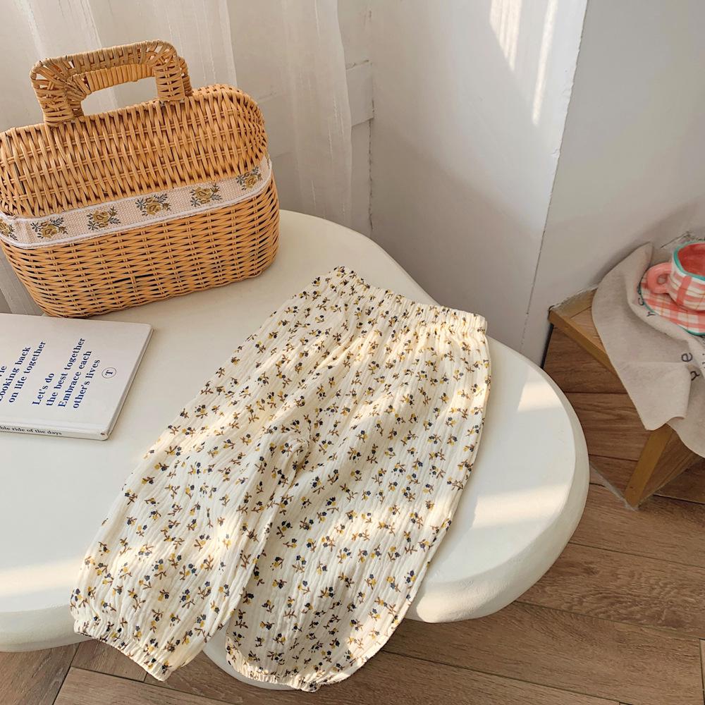 Korean-Style Baby Mosquito-Proof Cotton Gauze Lantern Pants for Spring/Summer 2025 - Unisex, Thin, Loose Harem Fit