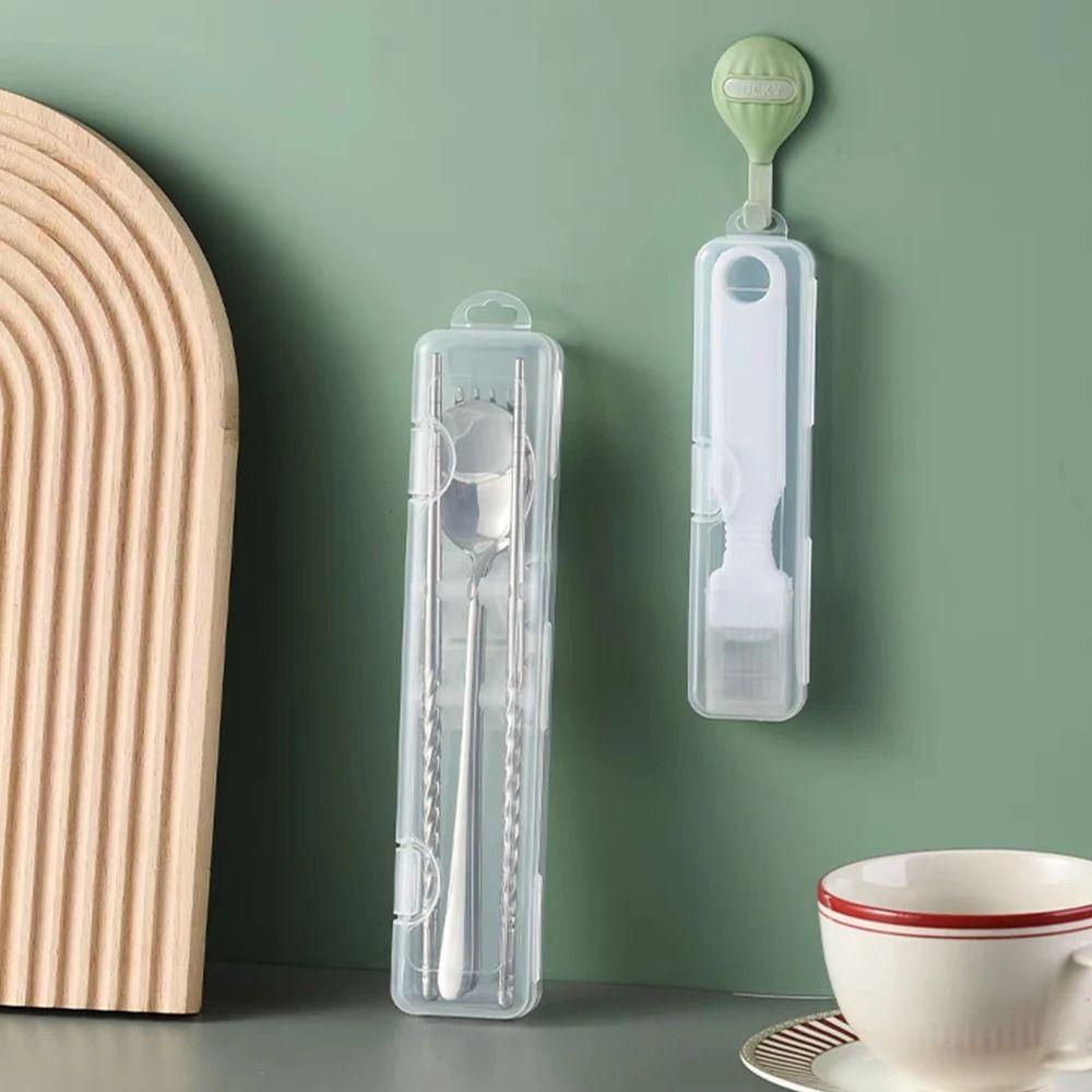 1Pcs Transparent Plastic Box Organizer Eyebrow Pencil Tableware Chopsticks Beauty Tools