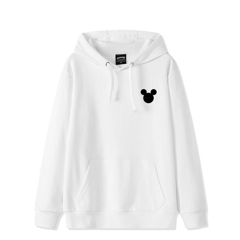 Cartoon Mouse Pattern Couple Hooded Hoodie for Women 2025 Autumn New Loose Long Sleeved Pullover Hoodie Coat Casual and Simple