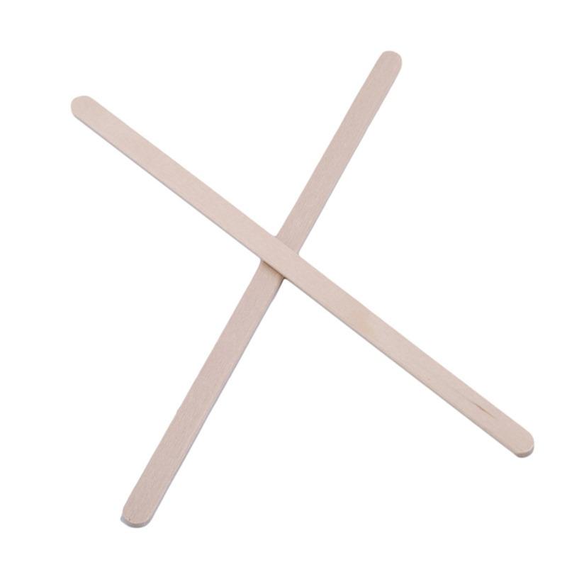 100pcs Disposable Wooden Coffee Stirrers Hot Cold Drinking Stir Beverage Sticks Ice Cream Bars Frozen Treats Stick Bar Home Use