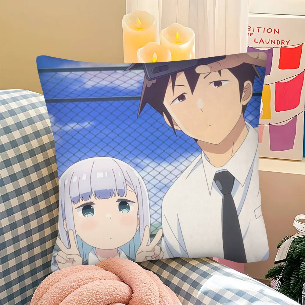 1Pc Anime A-Aharen-San Wa Hakarenai Pillow Case Fashion Square Pillowcase Bedroom Sofa Room Ins Decoration Leisure