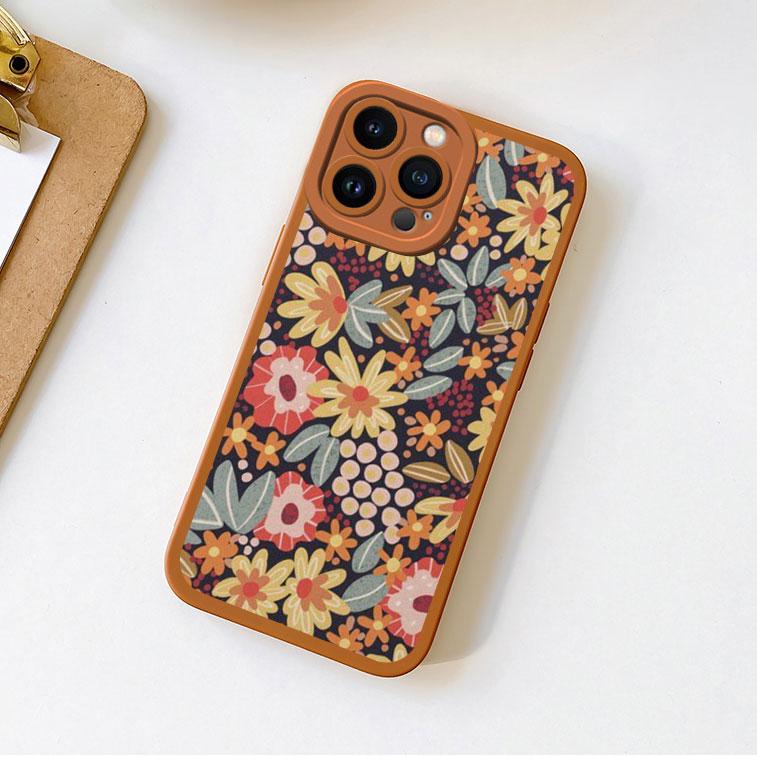 Flower Phone Case For iPhone 11 13 12 14 Pro Max 14 Plus 7 8 Plus SE 2020 XR X XS Full Graph Floral Soft Silicone Cover Fundas