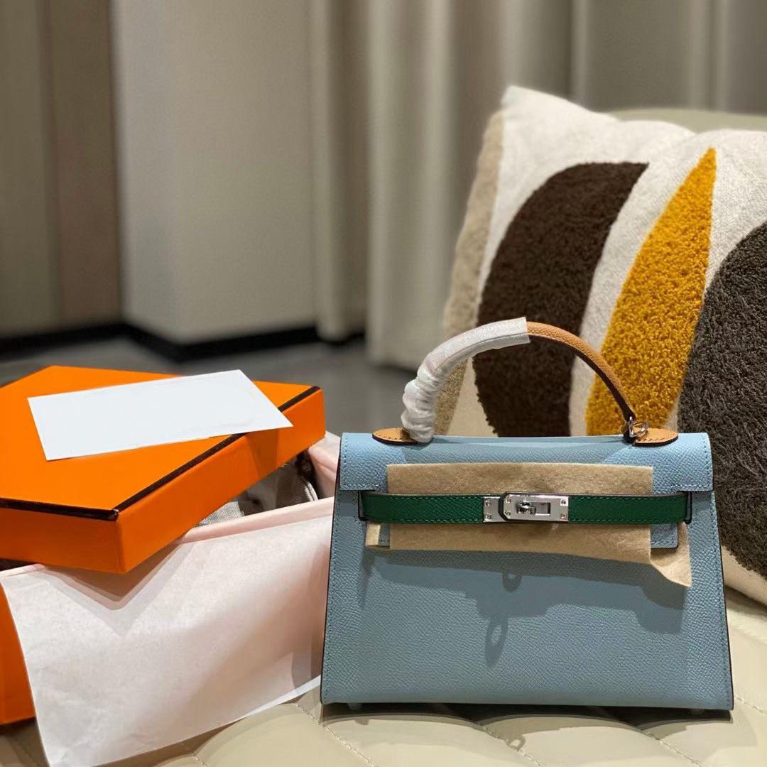 

Новая сумка из натуральной кожи второго поколения, мини-сумка из коровьей кожи с принтом пальмы, женская сумка через плечо, классическая, модная и универсальная 21cm+box with silk scarf