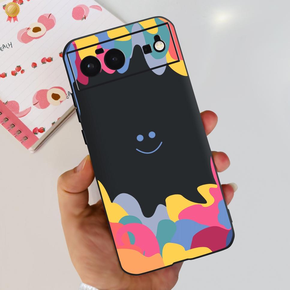For Google Pixel 6 Case Cute Kawaii Cat Clear Silicone Shockproof Cover Capa For Google 6 Pixel 6 Pixel6 Phone Shell Funda Coque