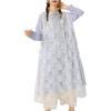 Sweet Mori Girl Embroidered Layered Vest Dress