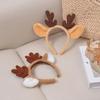 Festive Antler Plush Headband: Cute 3D Design for Holiday Outings and Face Washing