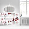 10pcs Santa Claus Christmas Tiles Sticker Kitchen Wardrobe Bathroom Home Decor Self-adhesive Crystal Hard Film Art Wall Decals