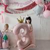 Pink 3rd Birthday Decoration Set for Girls - Tassel, Flag Banners, and Number Balloons