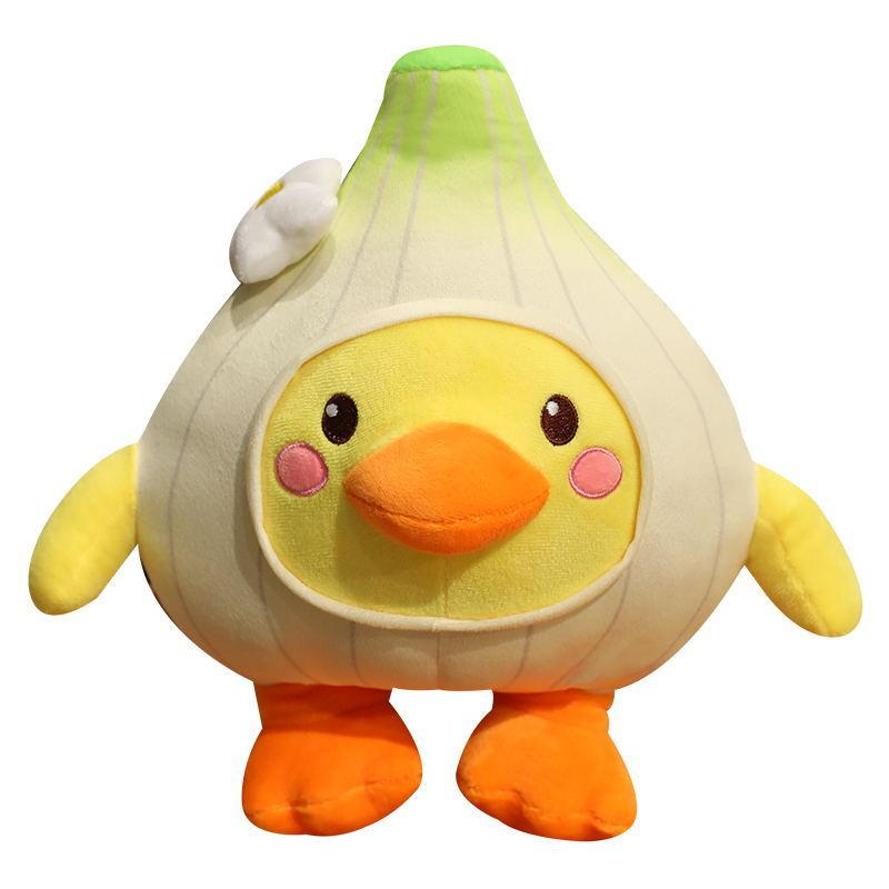Cute Garlic Plush Toy Cartoon Duck Doll Creative Garlic Duck Rag Doll