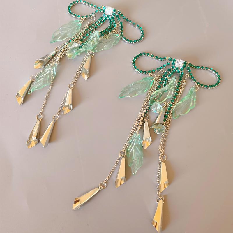 

Серьги-колокольчики с лепестками-бантами и бахромой, корейские серьги-гвоздики высокого класса, модные нишевые дизайнерские серьги