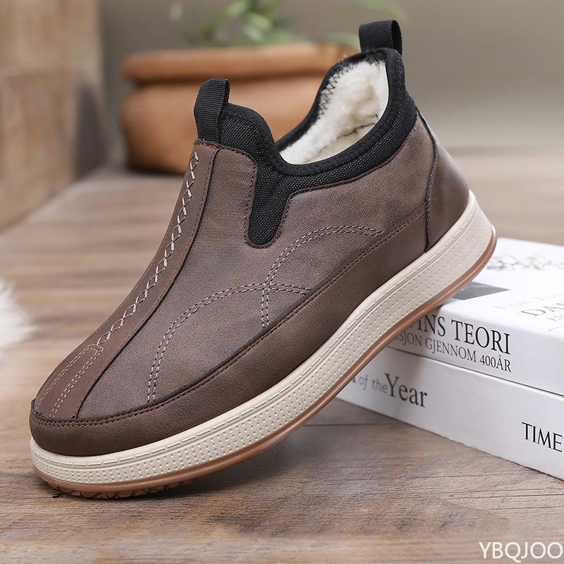 

Новые хлопковые мужские туфли на зиму, холодостойкие, утолщенные, теплые, модные, водонепроницаемые, простые, удобные, зимние ботинки 45 хаки