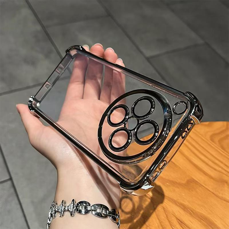 Applicable To OPPOfindx1 Mobile Phone Case, Four-corner Airbag Anti-drop Reno11 Electroplated Transparent A1spro Protective Case