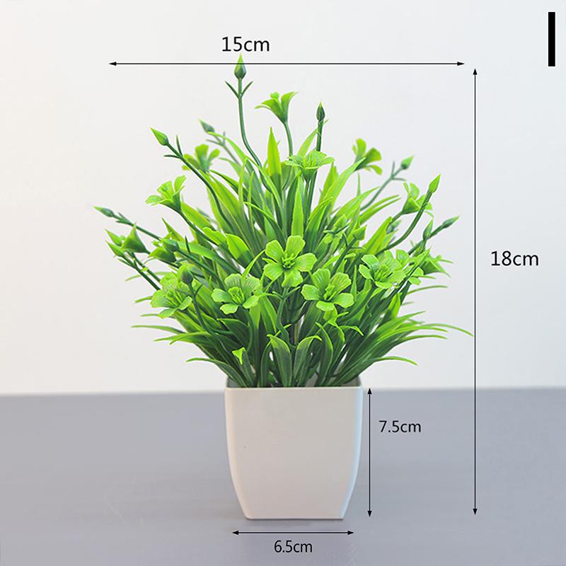 Artificial Bonsai Green Fake Plant Eucalyptus Flower Potted Plant For Indoor Outdoor Home Bedroom Garden Decoration Supplies