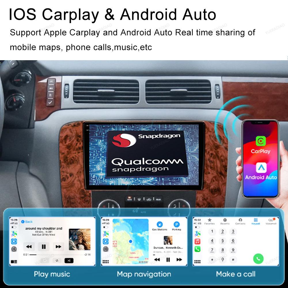 Android 15 Wireless Carplay Auto Car Radio For Dodge Ram 1500 2500 3500 2013 - 2018 Multimedia Video Player 4G WIFI 2DIN QLED BT