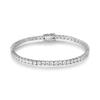 OEVAS 3mm High Carbon Diamond Tennis Bracelet S925 Silver Plated Gold Lab Diamond Bracelet Fine Jewelry
