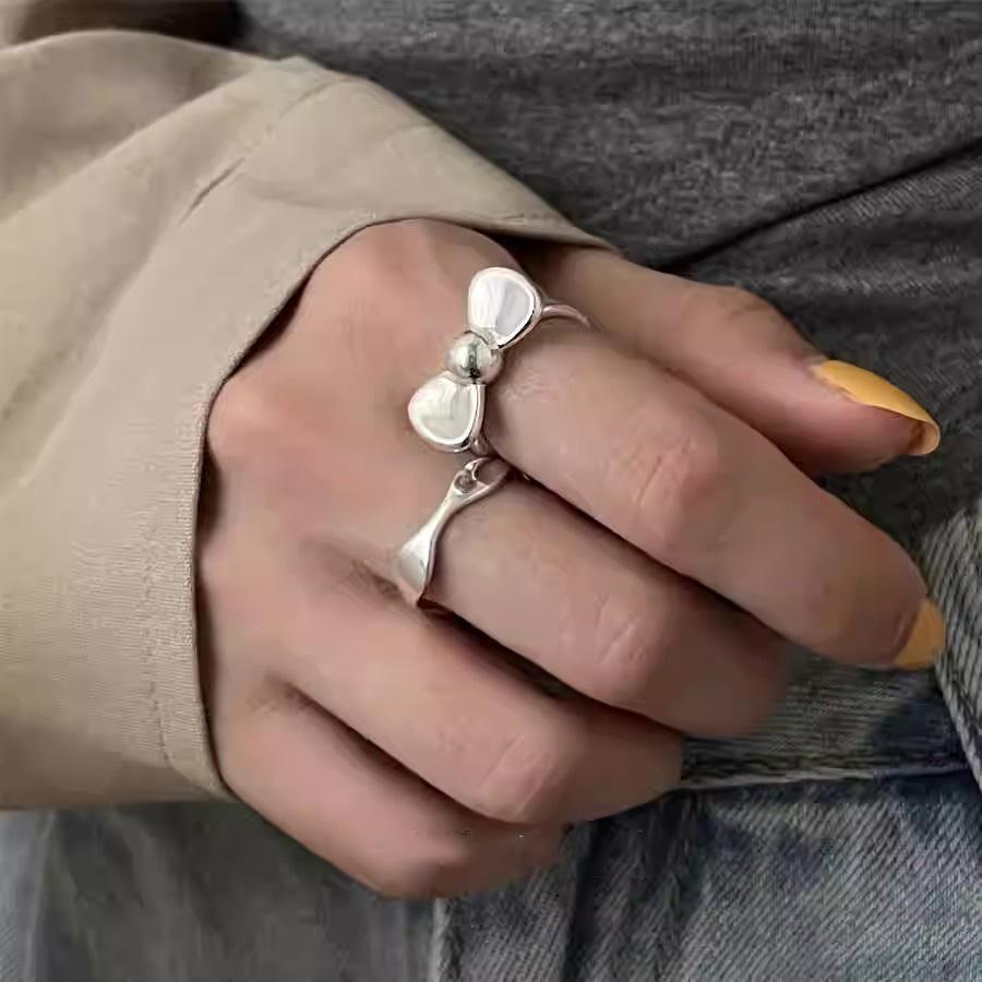 2024 Stylish Summer Butterfly Knot Ring For Women Versatile Copper Jewelry Design Trendy