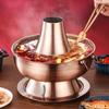 Briquette-Heated Pot Copper-Colored with Chimney Traditional