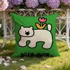 Happy D-Dog Cushion Cover Home & Car Dual-Scene Pillow Cover: Reversible for Premium Comfort