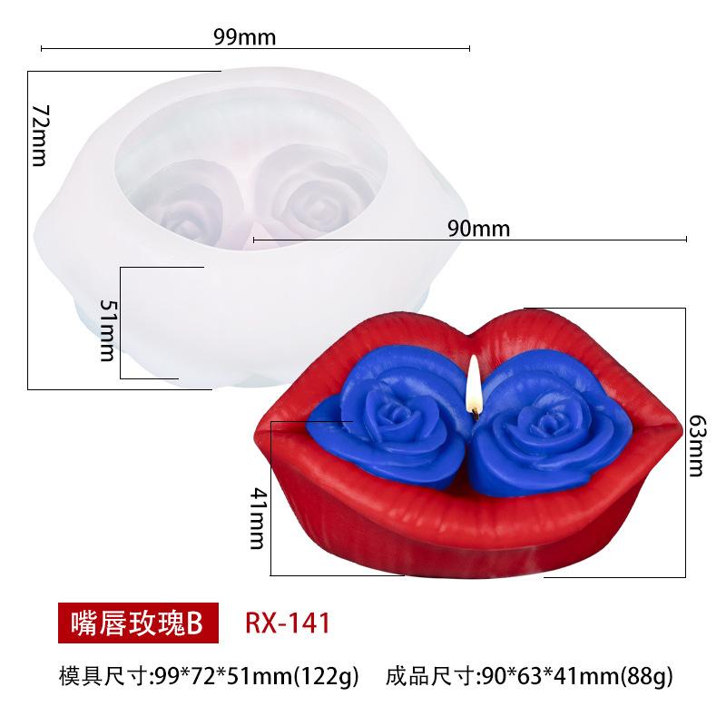 [Silicone Mold For DIY Rose Scented Low Temperature Candle And Home Fragrance Craft]