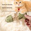 Mint Scented Fish Bone Cat Teething Toy for Teeth Cleaning and Play