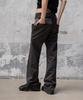 Mosan Contrast Bootcut Pants (Charcoal)