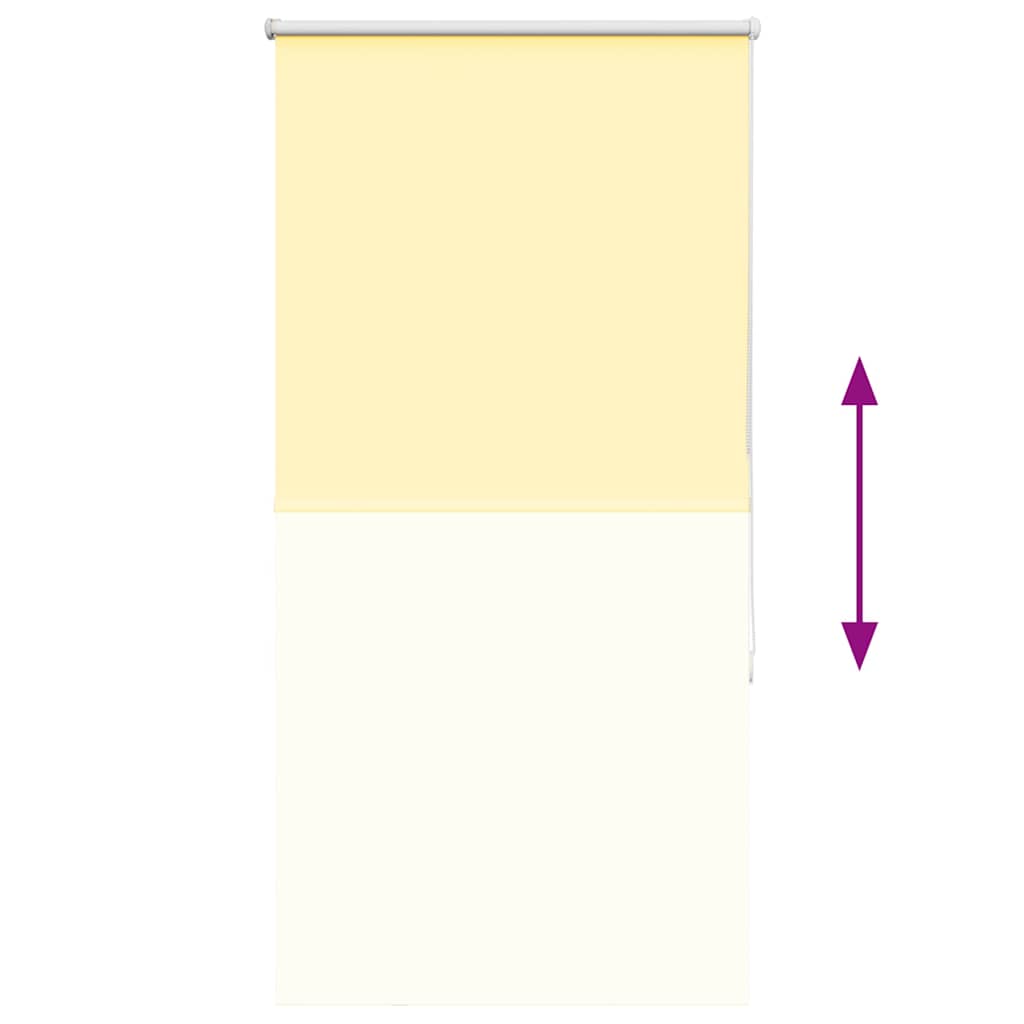 Blackout Roller Blind Yellow 75 x 150 cm Fabric Width 70.7 cm Polyester